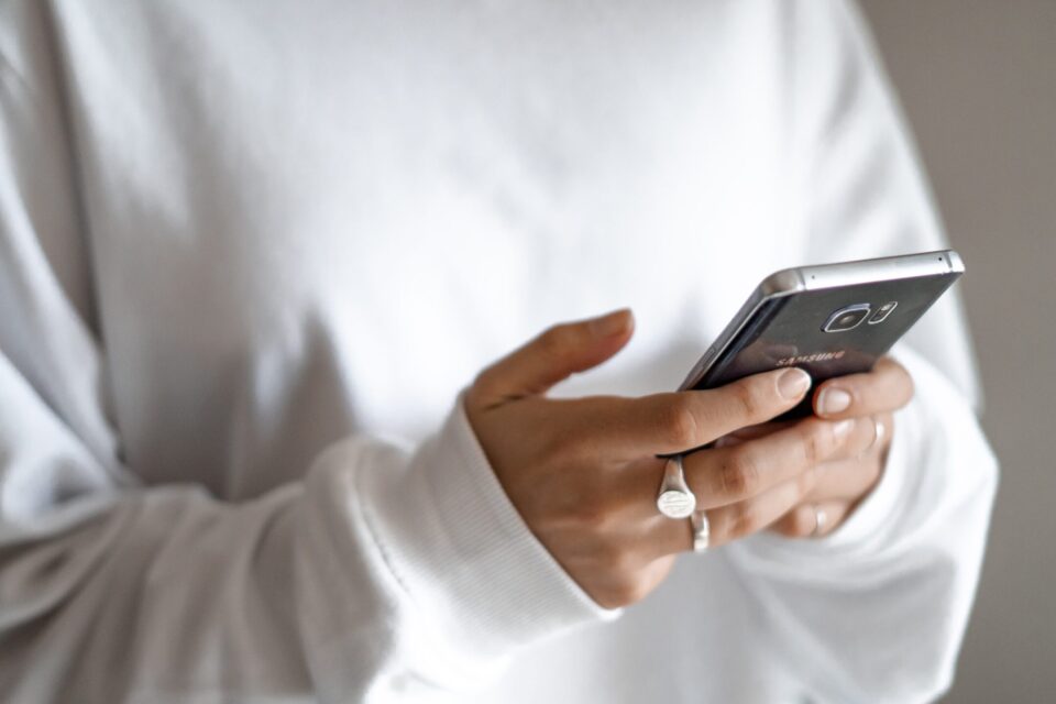 Lady on a mobile phone